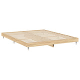 Bed Frame without Mattress Sonoma Oak 200x200 cm Engineered Wood 832112