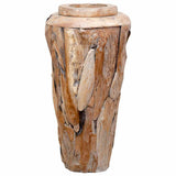 Decoration Vase 40x80 cm Solid Teak Wood 285210