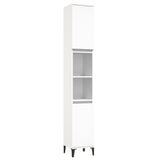 3 Piece Bathroom Cabinet Set White Engineered Wood 3185543