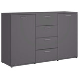 Sideboard Grey 120x35.5x75 cm Engineered Wood 801330