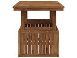 Garden Coffee Table Solid Acacia Wood Height Adjustable Natural 901244