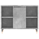 ZNTS 3 Piece Bathroom Furniture Set Concrete Grey Engineered Wood 3190295
