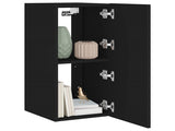 TV Wall Cabinet with LED Lights Black 30.5x35x70 cm 837234