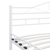 Bed Frame with Headboard White 160x200 cm Metal 285304