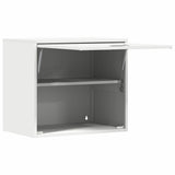 Wall Cabinet for Garage with Gas-lift Door White 883269