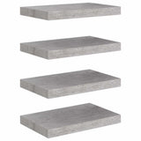 Floating Wall Shelves 4 pcs Concrete Grey 40x23x3.8 cm MDF 326593