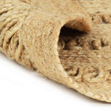 Handmade Rug Braided Jute 210 cm 343612
