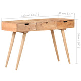 Dressing Table with Mirror 112x45x76 cm Solid Acacia Wood 323590
