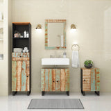 4 Piece Bathroom Furniture Set Solid Wood Reclaimed 3200643