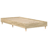 Bed Frame No Mattress Sonoma Oak 100x200 cm Engineered Wood 861041