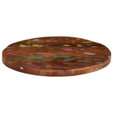 Table Top 60x3.8 cm Round Solid Wood Reclaimed 370025