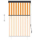 Outdoor Roller Blind 100x250 cm White and Orange 145957