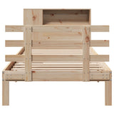 Bookcase Bed without Mattress 75x190 cm Small Single Solid Wood Pine 3322729