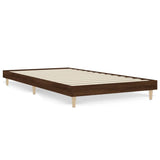 Bed Frame without Mattress Brown Oak 100x200 cm Engineered Wood 832060