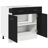 Hanging Cabinet Black Oak 80 x 31 x 81.5 cm Engineered Wood 863277