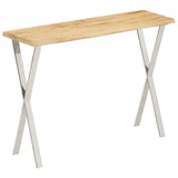 Console Table with Live Edge 105x33x76 cm Solid Wood Mango 372764