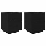 Bedside Cabinet 2 pcs Black Oak 45 x 40 x 55 cm Engineered Wood 863062