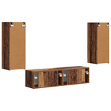 TV Cabinet Set Wall-mounted 2 pcs Old Wood Engineered Wood 3408977