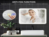 80 x 60 cm Bluetooth Bathroom Mirror - Silver-Tone T3398P343305
