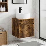 Wall-mounted Sink Vanity Smoked Oak 49 x 44.5 x 65 cm 890597