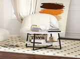 Two-Tier Marble-Effect Coffee Table - White/Black T3398P342304