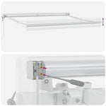 Retractable Awning Manual Light grey 300 x 250 cm Fabric, Metal 3330100