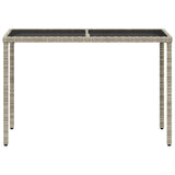 5 Piece Garden Dining Set with Cushions Light Grey Poly Rattan 365087