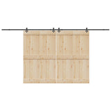 Sliding Door Hardware Kit 427 cm Steel Black 3295792