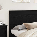 Headboard with Headboard Black Oak 180 cm Engineered Wood 887426