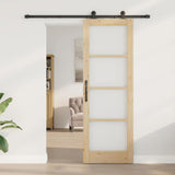 Sliding Door ORKDAL Natural and Black 73.5 x 211 cm 3331989