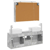 Bathroom Cabinet Set 4 pcs Concrete Grey Engineered Wood 3406418