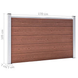 Garden Fence WPC 526x106 cm Brown 3053244