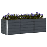 Planter Anthracite 240 x 80 x 75 cm Steel 42018195