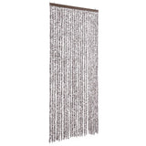 Fly Curtain Brown and Beige 100x200 cm Chenille 377373