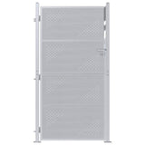 Garden Gate with Lock Silver 96 x 200 cm Stainless Steel 3402589