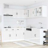 11 Piece Kitchen Cabinet Set Kalmar Gloss White Engineered Wood 3314913