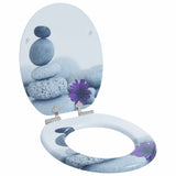 Soft-Close Toilet Seat 2 pcs Grey 44 x 38 cm MDF board 3414541