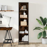 Book Cabinet Smoked Oak 40x35x170.5 cm Engineered Wood 849141