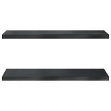 Wall Shelves 2 pcs 100x30x3 cm Black Stainless Steel 30288