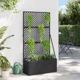 Garden Trellis Planter Black 70 x 30 x 135 cm Metal 366616