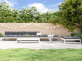 5 Piece Garden Lounge Set White Solid Wood Pine 3186600