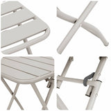 Bistro Set 3 pcs Beige Steel 42002953