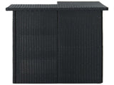 Corner Bar Table Black 100x50x105 cm Poly Rattan 313481
