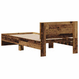 Bed Frame with Headboard Old Wood 75 x 190 cm Engineered Wood 871660