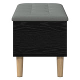 Storage Bench with Cushion Black Oak 82 x 42 x 46 cm 8017743