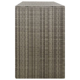 Triple Wheelie Bin Shed Grey 207x80x117 cm Poly Rattan 319866
