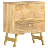 ZNTS Bedside Cabinet 40x30x50 cm Solid Mango Wood 285876