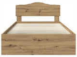 Bed Frame Artisian Oak 100 x 200 cm Solid Pine Wood 3412942
