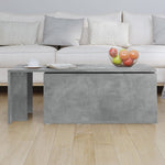 ZNTS Coffee Table Concrete Grey 150x50x35 cm Engineered Wood 801341