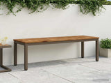 Garden Bench 108.5 x 35 x 45 cm Solid Acacia Wood Rectangular 901297